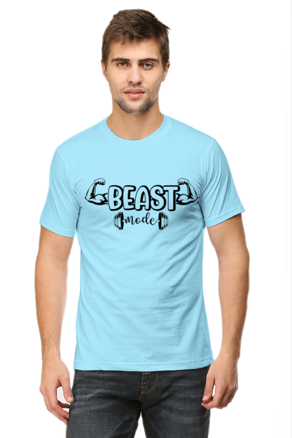 Unisex Beast Mode Gym T-Shirt – Muscle Power Design | TrishulTrends